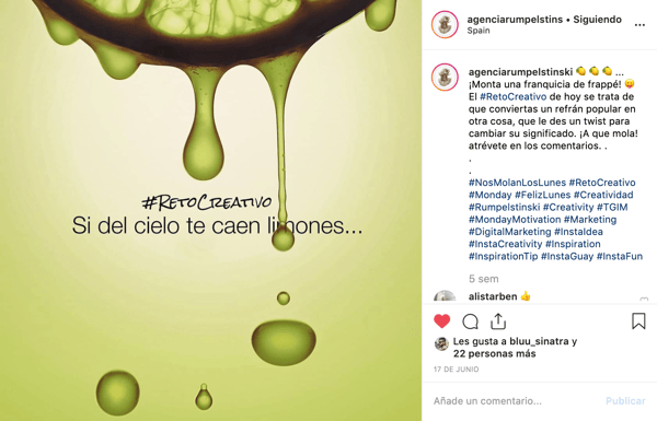 Post Instagram Rumpelstinski Agencia Digital